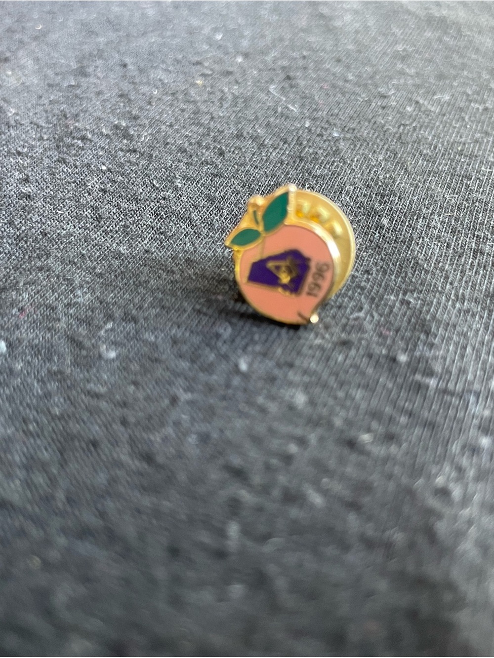 Masonic Peach Enamel Lapel Pin